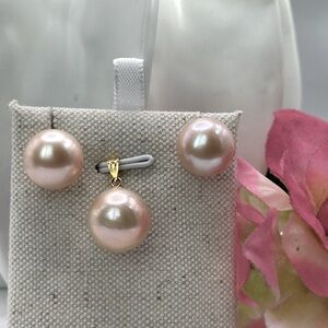 Authentic edison pearl in 14KG settings